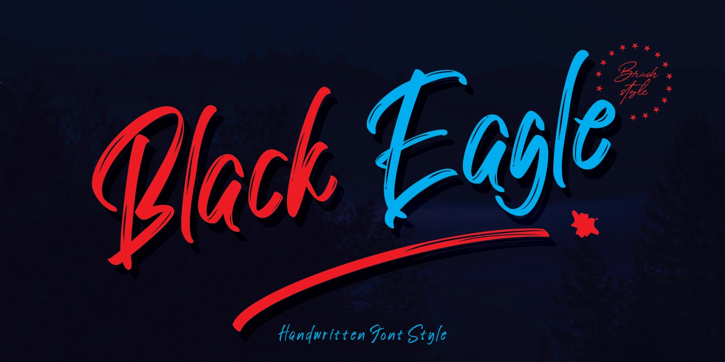 Ejemplo de fuente Black Eagle Regular